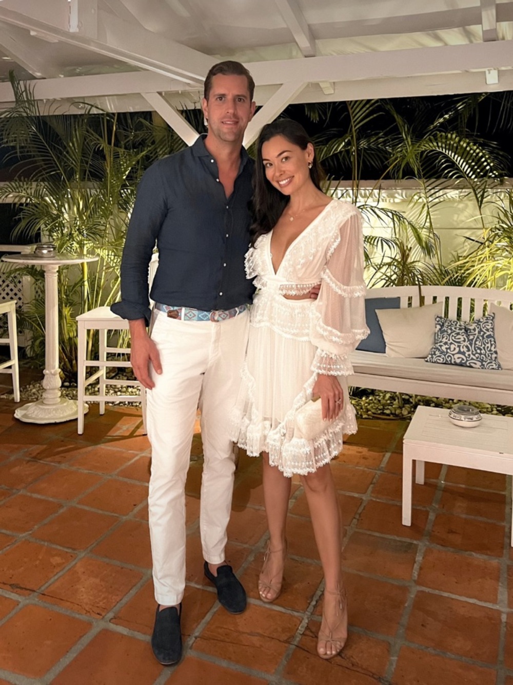 Zimmermann White Lace Ruffle Mini Dress
